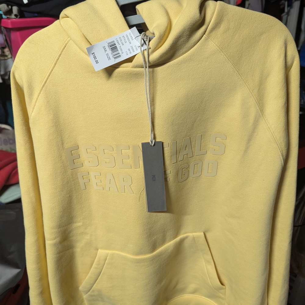 Essentials Light Yellow Hoodie